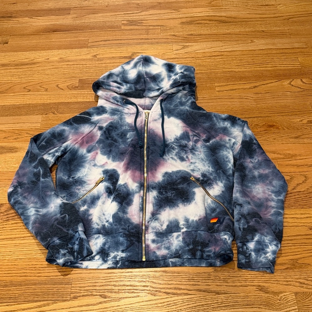 Aviator Nation Tie-Dye Zip-Up Hoodie